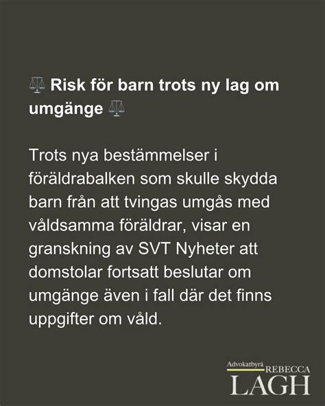 Föräldrabalken skydda sitt barn